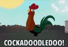good morning good day cartoon cockadoodledoo rooster