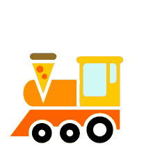 pizza train logoarchive graphic design