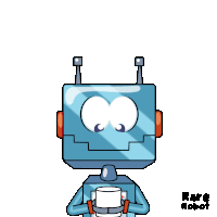a cartoon drawing of a robot with the words it 's friday eve