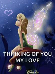 Tinker Bell Sparkles GIF - Tinker Bell Sparkles Thinking Of You GIFs