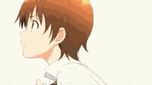 a cartoon girl is making a peace sign with her hands in the air