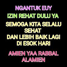 a black background with pink and green text that says " ngantunk euy "