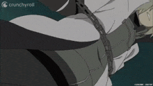 a crunchyroll advertisement shows a cartoon character