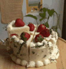 Cake Japanese Strawberry Shortcake GIF - Cake Japanese Strawberry Shortcake Dessert GIFs