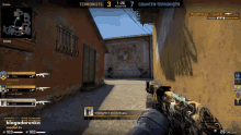 a screenshot of a video game showing terrorists and counter-terrorists on the screen
