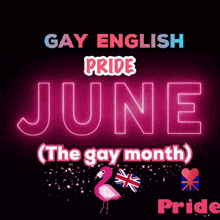 a poster for gay english pride june the gay month