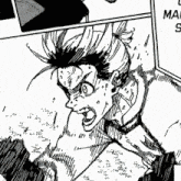 a black and white drawing of a man with a ponytail and a sign that says ' ma ' on it