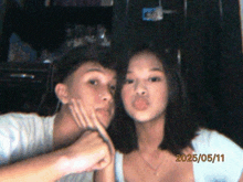 a boy and a girl pose for a picture with the date 2025/05/11