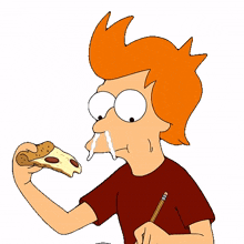 writing down notes fry billy west futurama jotting down notes