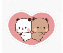Bubu Eating Cream Panda Bear Bubu and Dudu Couple' Sticker