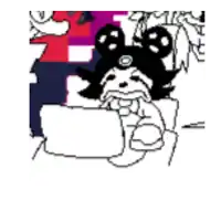 a black and white drawing of a cartoon character wearing a mickey mouse hat .