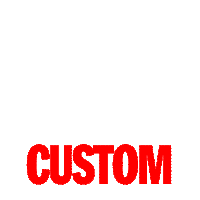 a logo for audimute and custom with a red wave