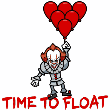 time to float red balloons clown floating balloons balloons