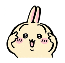 a cartoon illustration of a bunny rabbit making a face .