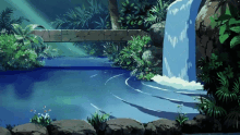 Anime Waterfalls GIF - Anime Waterfalls Nature GIFs
