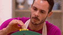 Decorating The Cake Loïc GIF - Decorating The Cake Loïc The Great Canadian Baking Show GIFs