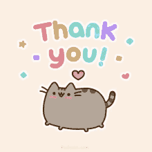 pusheen thank you foreverything heart