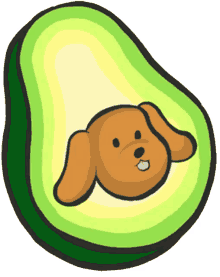 dog avocado