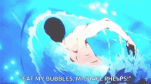 eat my bubbles swimming anime
