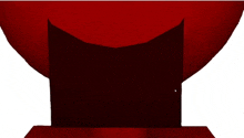 a computer generated image of a red bowl