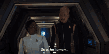 So Is He Human Or Klingon Saru GIF - So Is He Human Or Klingon Saru Dr Pollard GIFs