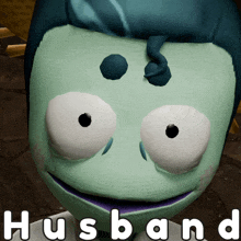 a cartoon character has the word husband written below it