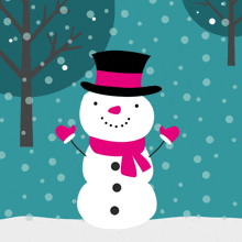 Snowman Hello GIF