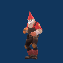 a cartoon character with a red hat on his head