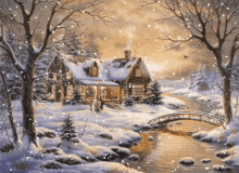 Snowfall House GIF - Snowfall House Tree GIFs