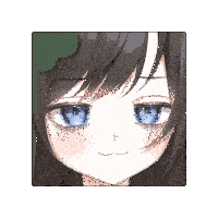a close up of a girl 's face with blue eyes and brown hair