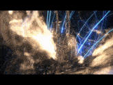 a computer generated image of a dragon surrounded by fire and lightning