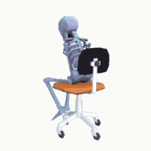 Skeleton Chair GIF - Skeleton Chair Spinning GIFs