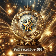 a logo for sozvezdiye.sm with a microphone and star