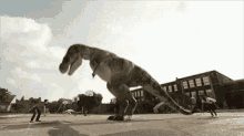 lompat tali rope jumping dinosaurus t rex lucu
