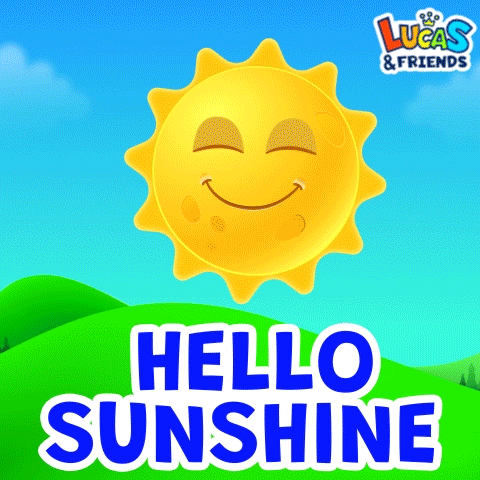 Hello Sunshine Poster - Smiling sun 