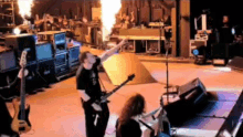 Rock And Roll Stage On Fire GIF