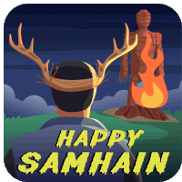 Samhain Holiday Happy Samhain Sticker - Samhain Holiday Happy Samhain Blessed Samhain Stickers
