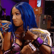 Sasha Banks Cluck GIF - Sasha Banks Cluck Womens Tag Team Champions GIFs