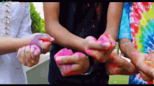 Colored Powder In Our Hands Gifkaro GIF - Colored Powder In Our Hands Gifkaro Walking Confidently GIFs