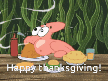 Happy Thanksgiving Spongebob GIF - Happy Thanksgiving Spongebob Patrick Star GIFs
