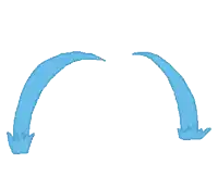 two blue arrows pointing in opposite directions