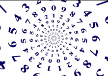 a swirl of numbers including the numbers 3 4 5 6 7 8 9 and 10
