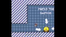a video game screen says press the switch