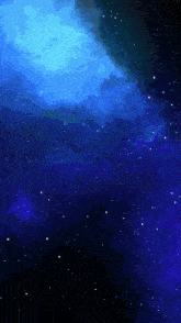 a blue galaxy with lots of stars in the night sky