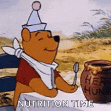 lunch gym pooh winnie the pooh excited