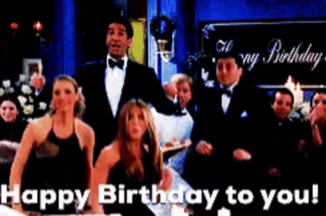 Drunk Monica's birthday FRIENDS scene on Make a GIF