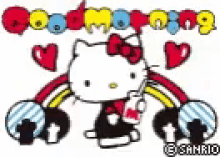 Good Morning Hello Kitty GIF - Good Morning Hello Kitty Rainbow GIFs