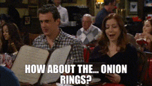 How I Met Your Mother Lily Aldrin GIF - How I Met Your Mother Lily Aldrin How About The Onion Rings GIFs