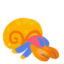tired hermit crab fatigued tiremd hermit crab exhausted pikaole