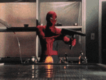Supaidāman Spider Man GIF - Supaidāman Spider Man Machine Gun GIFs